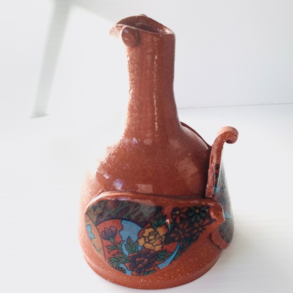 Artisan Studio Red Clay Spouted Vessel - Art Pottery - Hand Crafted - 5"… - Picture 5 of 6